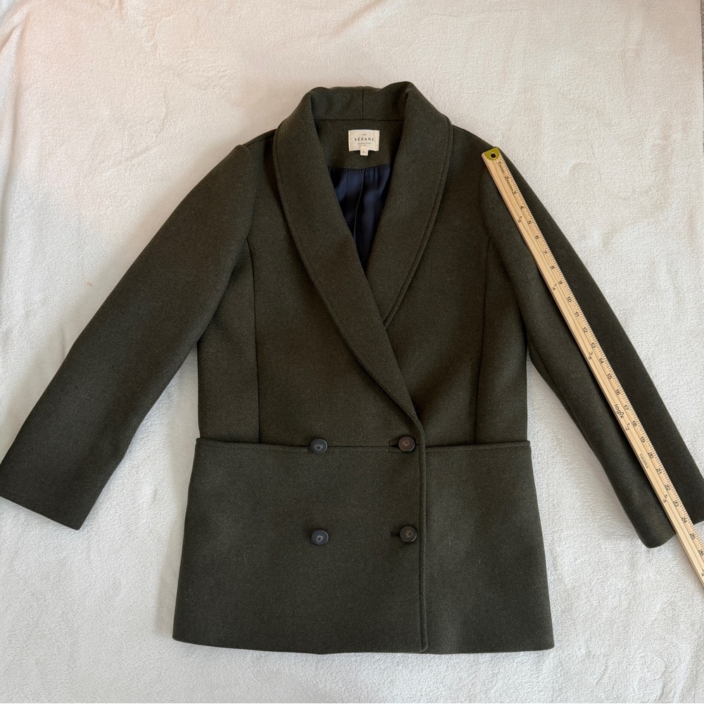Sezane James coat Olive Green